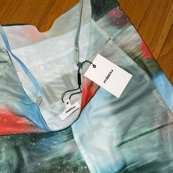 Miaou Multicolor Abstract Midi Dress - Picture 7 of 7